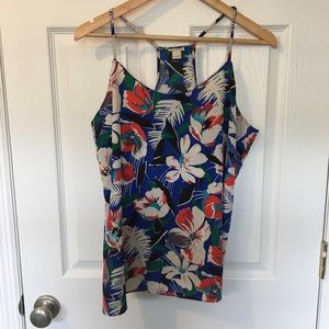 J. Crew | Racerback Floral Cami Tank Top